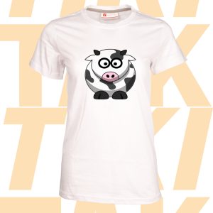 Tshirt white Funny Cow