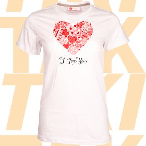 Дамска тениска I love you