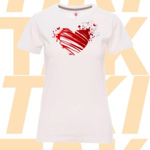 Дамска тениска за Свети Валентин Love is Art